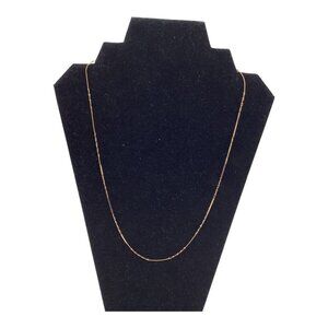 22" Gold Tone Twisted Chain Necklace With Lobster Clasp Unisex Jewelry